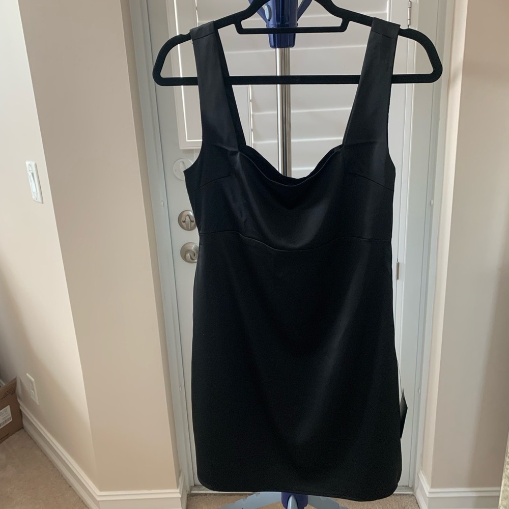 Lulu's Black Mini Cowl Neck Dress